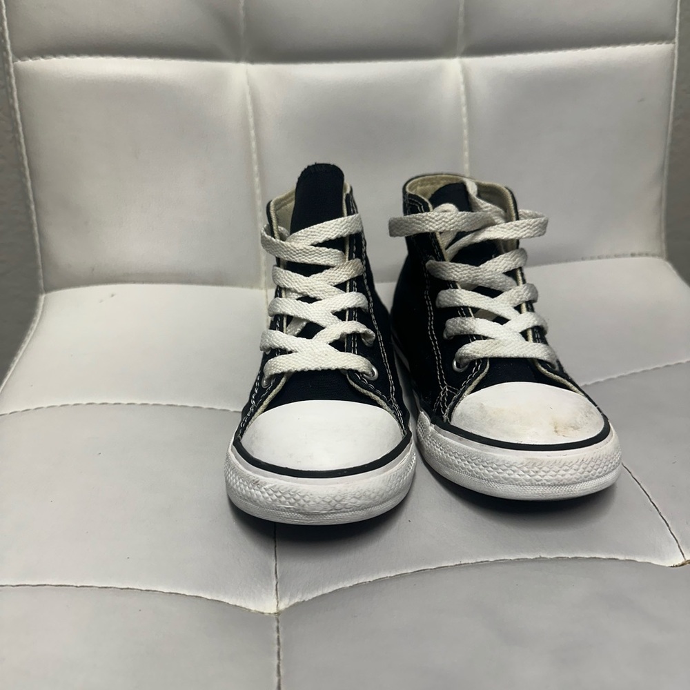Kids Black High-Top Sneakers